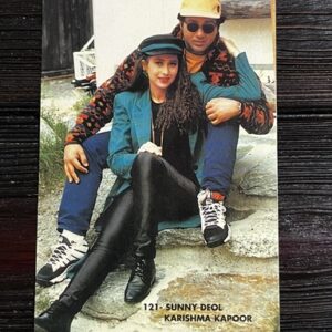 Karishma Kapoor Sunny Deol * Vintage Bollywood Postcard * (RS) (121)