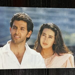 Karishma Kapoor Hrithik Roshan * Vintage Bollywood Postcard * (Jain) (WN)