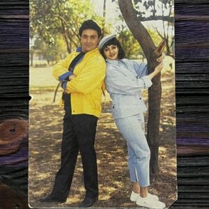 Sridevi Rishi Kapoor * Vintage Bollywood Postcard * (Pooran) (4559)