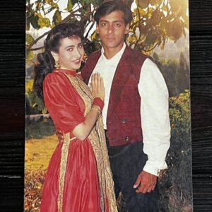 Karishma Kapoor Salman Khan * Vintage Bollywood Postcard * (PS) (1433)