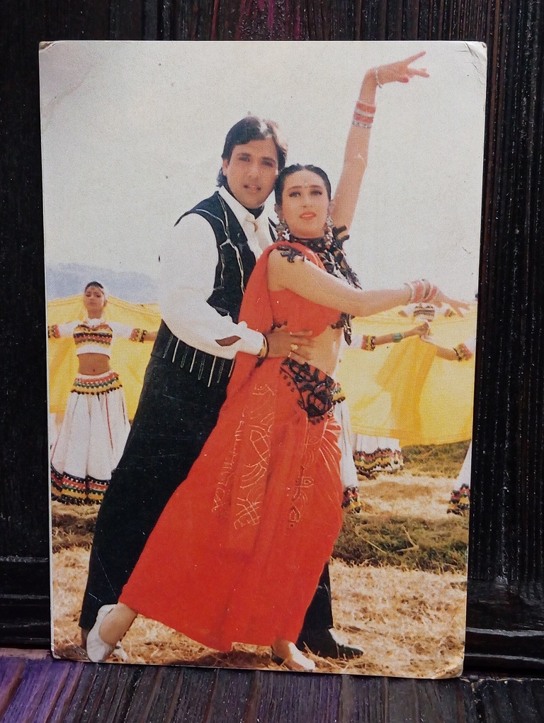 Karishma Kapoor Govinda* Vintage Bollywood Postcard * (Jain) (7086)