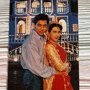 Karishma Kapoor Salman Khan * Vintage Bollywood Postcard * (Jain) (8038)