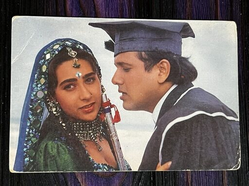 Karishma Kapoor Govinda* Vintage Bollywood Postcard * (NCC) (3866)