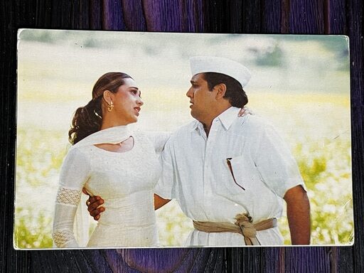 Karishma Kapoor Govinda* Vintage Bollywood Postcard * (Brijbasi) (3904)
