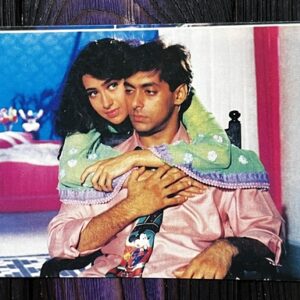 Karishma Kapoor Salman Khan * Vintage Bollywood Postcard * (Jain) (8039)