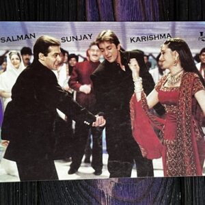 Karishma Kapoor Salman Khan Sanjay Dutt * Vintage Bollywood Postcard * (UC) (WN))