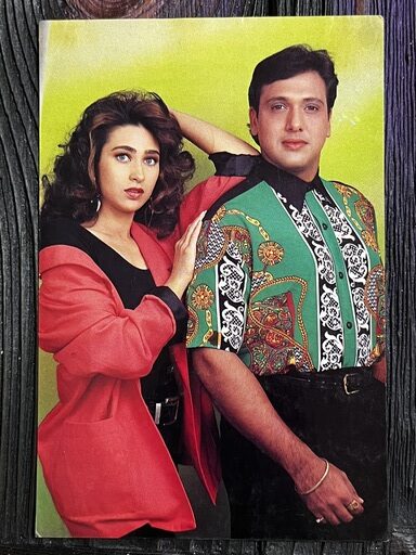 Karishma Kapoor Govinda* Vintage Bollywood Postcard * (BAP) (2704)