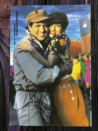 Karishma Kapoor Govinda* Vintage Bollywood Postcard * (RC) (1811)