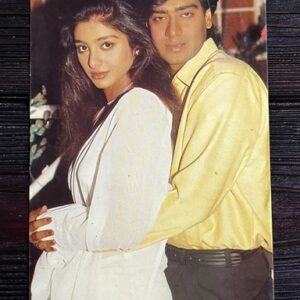 Tabu Tabassum Hashmi Ajay Devgn * Vintage Bollywood Postcard * (Ruby) (636)
