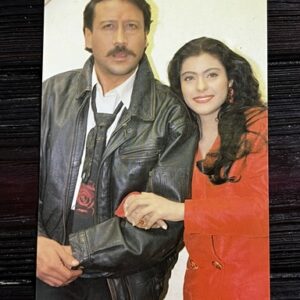 Kajol Devgn Jackie Shroff * Vintage Bollywood Postcard * (Ruby) (WN)