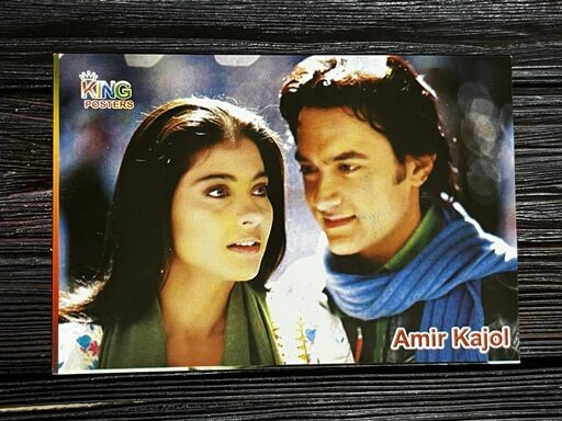 Kajol Devgn Aamir Khan* Vintage Bollywood Postcard * (King) (WN)