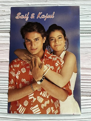 Kajol Devgn Saif Ali Khan* Vintage Bollywood Postcard * (UC) (WN)