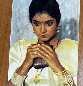 Divya Bharti* Vintage Bollywood Postcard * (Jain) (1394)