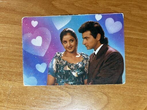 Divya Bharti Sanjay Kapoor * Vintage Bollywood Postcard * (WN) (7196)