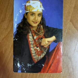 Divya Bharati* Vintage Bollywood Postcard * (Ruby) (776)