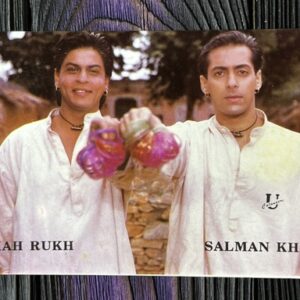 Shahrukh Khan Salman Khan * Vintage Bollywood Postcard * (UC) (WN)